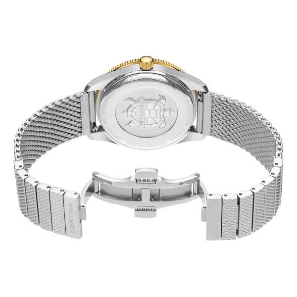 Montre Certina DS PH100M Gent Cadran Argent Bracelet Maille milanaise,Acier inoxydable