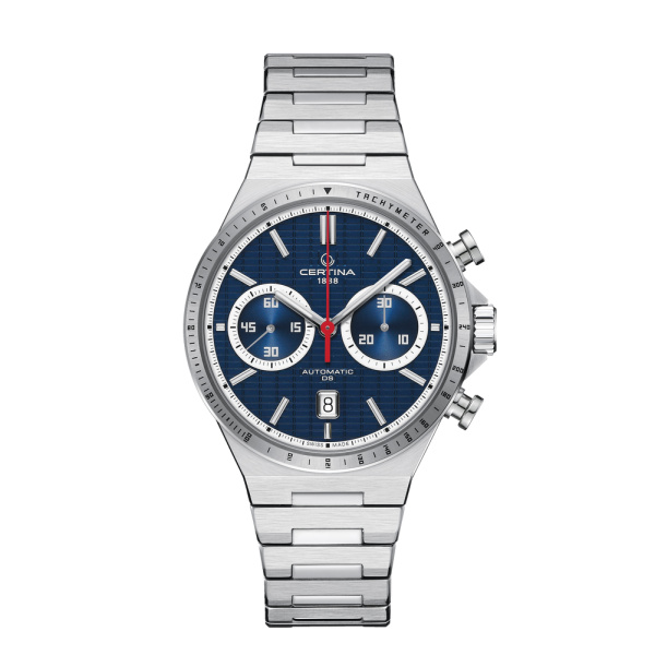 Montre Certina DS-7 Chrono Auto Cadran Bleu Bracelet Acier inoxydable