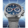 Montre Certina DS-7 Chrono Auto Cadran Bleu Bracelet Acier inoxydable