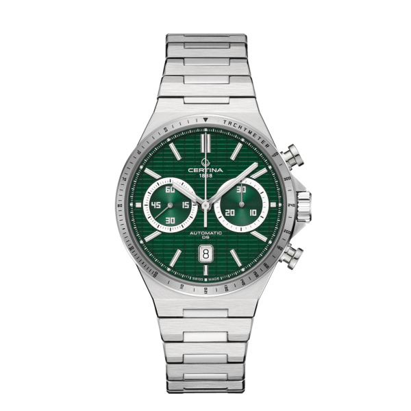 Montre Certina DS-7 Chrono Auto Cadran Vert Bracelet Acier inoxydable