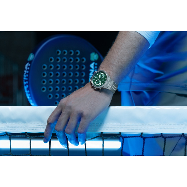 Montre Certina DS-7 Chrono Auto Cadran Vert Bracelet Acier inoxydable