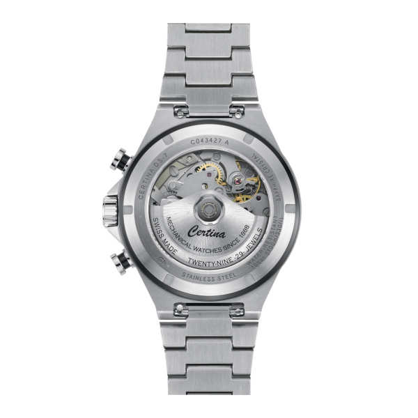 Montre Certina DS-7 Chrono Auto Cadran Noir Bracelet Acier inoxydable