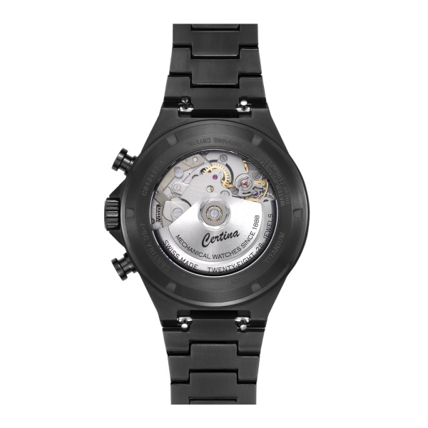 Montre Certina DS-7 Chrono Auto Cadran Bleu Bracelet PVD,Titane