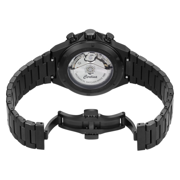 Montre Certina DS-7 Chrono Auto Cadran Bleu Bracelet PVD,Titane