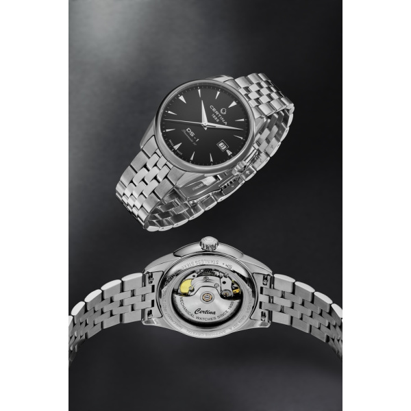 Montre Certina DS-1 38mm Cadran Noir Bracelet Acier inoxydable