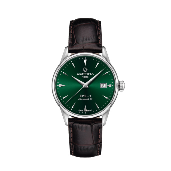 Montre Certina DS-1 38mm Cadran Vert Bracelet Cuir