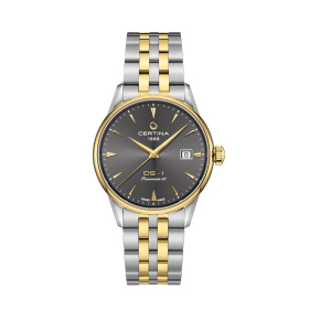 Montre Certina DS-1 38mm Cadran Gris Bracelet PVD,Acier inoxydable