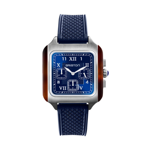 Montre BRISTON Streamliner Kennedy Chrono Bleu Bracelet Caoutchouc