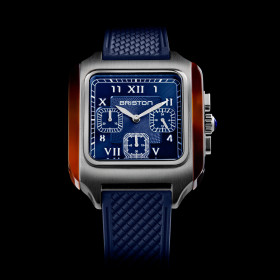 Montre BRISTON Streamliner Kennedy Chrono Bleu Bracelet Caoutchouc