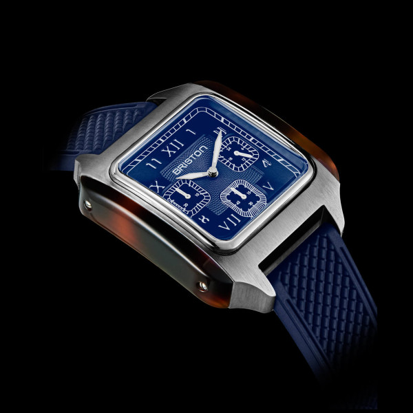 Montre BRISTON Streamliner Kennedy Chrono Bleu Bracelet Caoutchouc