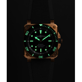 Montre Bell & Ross Diver Black Bronze Edition Limitée Bracelet Caoutchouc