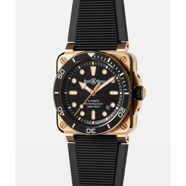 Montre Bell & Ross Diver Black Bronze Edition Limitée Bracelet Caoutchouc
