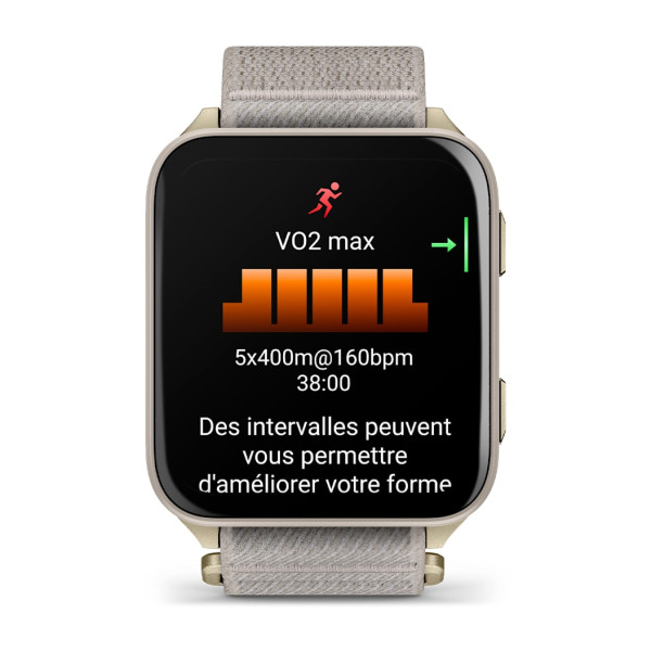 Montre Garmin Venu 3 Black bracelet cuir noir