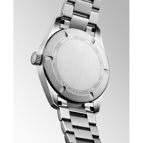 Montre Longines Spirit Pilot Automatique 39mm Cadran Noir Bracelet Acier