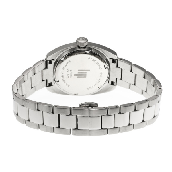 Montre LIP Général de Gaulle Classique 31 mm Cadran argenté Bracelet Acier Inoxydable