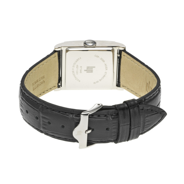 Montre LIP Churchill C26 Cadran argenté Bracelet cuir façon crocodile