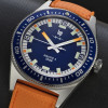 Montre LIP Nautic 3 Quartz 200 M 39 MM Cadran bleu Bracelet caoutchouc vulcanisé