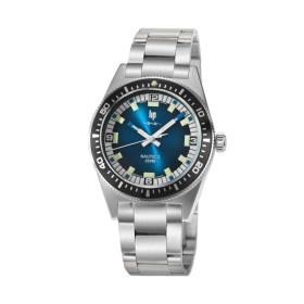 Montre LIP Nautic 3 Quartz 200 M 39 MM Cadran bleu Bracelet acier argenté brossé