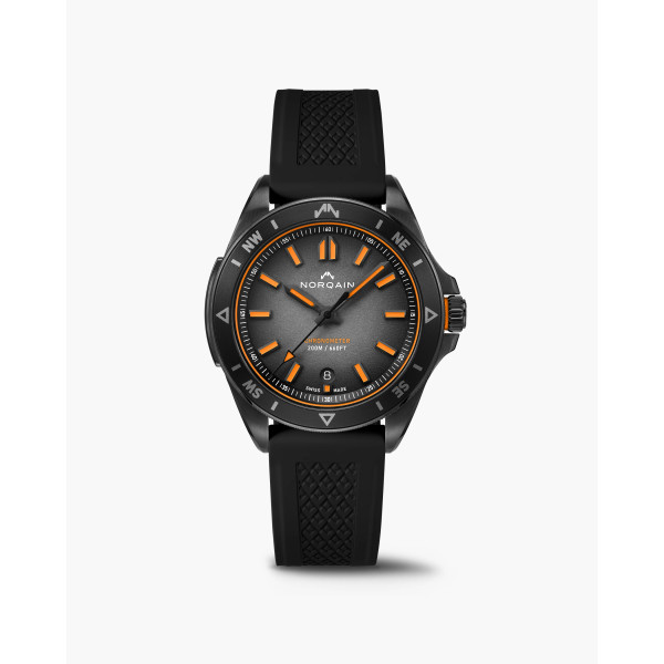 Montre Norqain Adventure Neverest GMT Glacier 41mm Bracelet Caoutchouc Noir