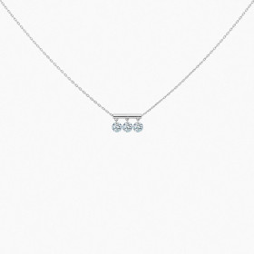 Collier La Brune & La Blonde PAMPILLES Or Blanc 0,60ct