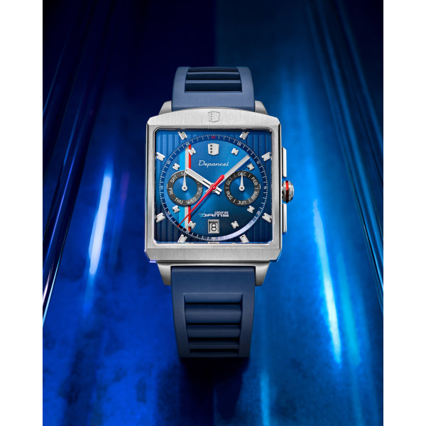 Montre Depancel x Dams Lucas Oil Série-R01 Edition Limitée Bracelet Caoutchouc Bleu