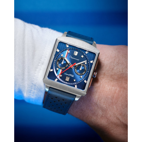 Montre Depancel x Dams Lucas Oil Série-R01 Edition Limitée Bracelet Caoutchouc Bleu