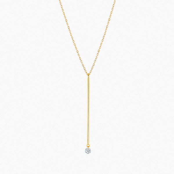 Collier La Brune & La Blonde Majorette Sautoir Diamant 0,10 ct Or Rose