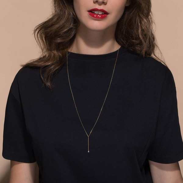 Collier La Brune & La Blonde Majorette Sautoir Diamant 0,10 ct Or Rose