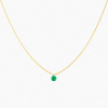 Collier La Brune & La Blonde Confetti Solitaire Émeraude 0,20 ct