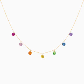 Collier La Brune & La Blonde Confetti Rainbow 7 Pierres