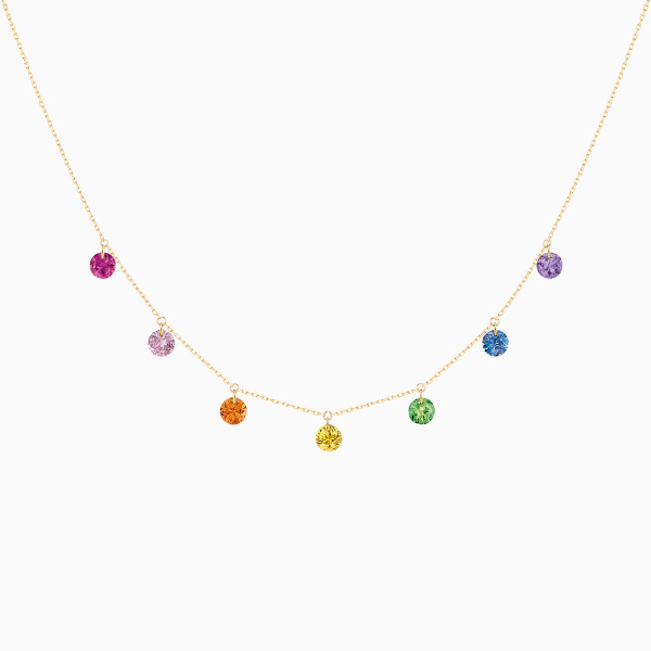 Collier La Brune & La Blonde Confetti Rainbow 7 Pierres
