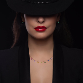 Collier La Brune & La Blonde Confetti Rainbow 7 Pierres