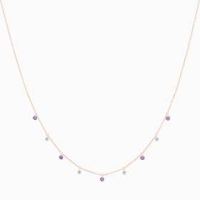 Collier La Brune & La Blonde Confetti Mini Rivière Améthystes Et Diamants