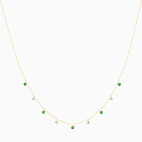 Collier La Brune & La Blonde Confetti Mini Rivière Tsavorites Et Diamants