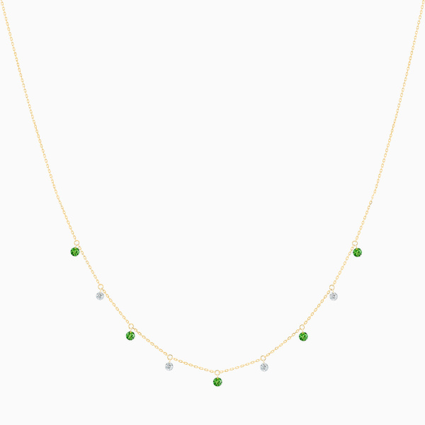 Collier La Brune & La Blonde Confetti Mini Rivière Tsavorites Et Diamants