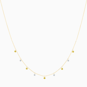 Collier La Brune & La Blonde Confetti Mini Rivière Saphirs Jaunes Et Diamants