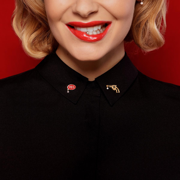 Boucle D'oreille La Brune & La Blonde POP Pin's Bang Bang