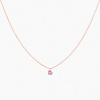 Collier La Brune & La Blonde Confetti Solitaire Saphir Rose Cœur 0,50 ct