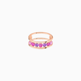 Bague Jaipur La Brune & La Blonde Hula Hoop Saphirs Roses Rubis Et Améthystes
