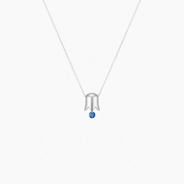 Collier La Brune & La Blonde Lily Saphir Bleu 0,13 ct