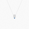 Collier La Brune & La Blonde Lily Saphir Bleu 0,13 ct