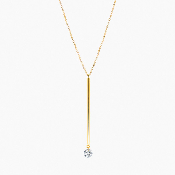 Collier La Brune & La Blonde Majorette Sautoir Diamant 0,30 ct Or Rose