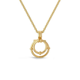 Collier Arthus Bertrand Or Jaune Spirale Etoilée Or Jaune