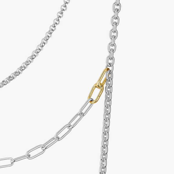 Collier Arthus Bertrand Argent & Or Maxima Trois Rangs Argent,Or Jaune