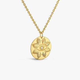 Médaille Arthus Bertrand l'Œil Or Jaune & Diamant 23 mm