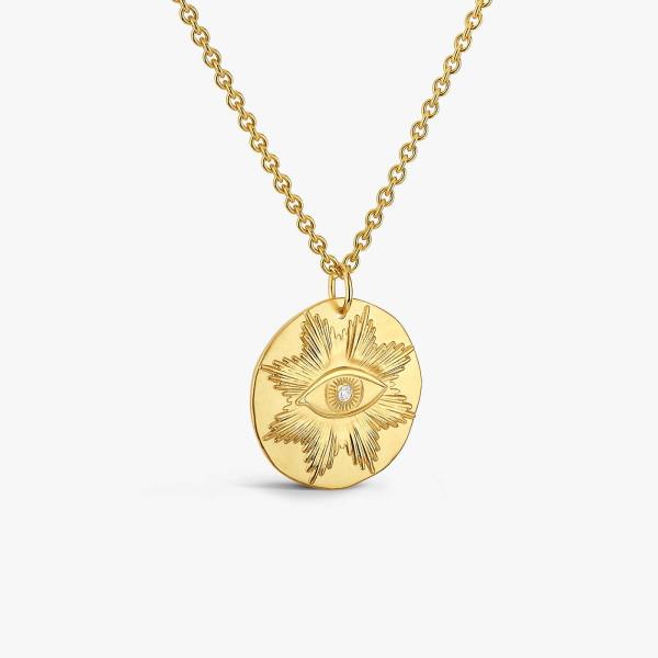 Médaille Arthus Bertrand l'Œil Or Jaune & Diamant 23 mm