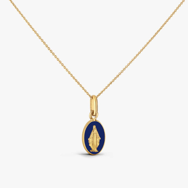 Médaille Arthus Bertrand Miraculeuse Bleu Marine Or Jaune