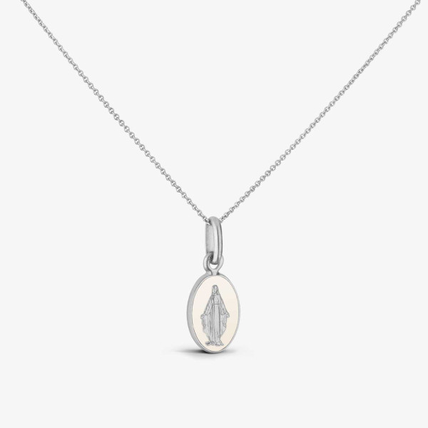 Médaille Arthus Bertrand Miraculeuse Or Blanc Ivoire