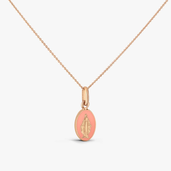 Médaille Arthus Bertrand Miraculeuse Pêche Or Rose 10mm