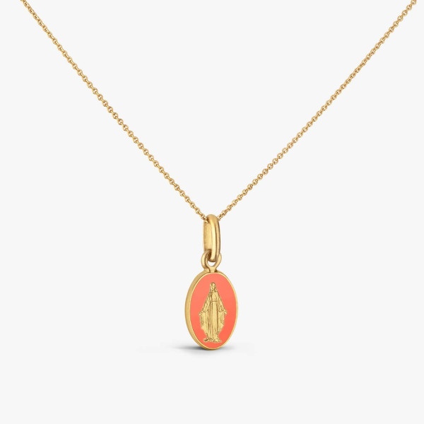 Médaille Arthus Bertrand Miraculeuse Rose Pétunia Or Jaune 10mm